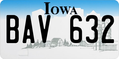 IA license plate BAV632
