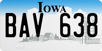 IA license plate BAV638