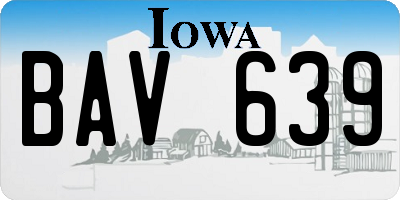 IA license plate BAV639
