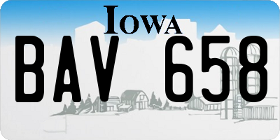 IA license plate BAV658