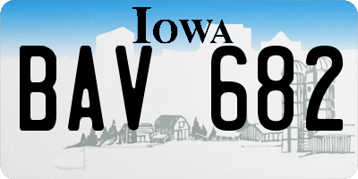 IA license plate BAV682