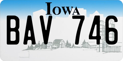 IA license plate BAV746