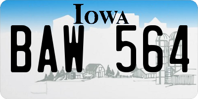 IA license plate BAW564