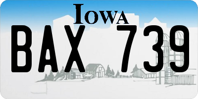 IA license plate BAX739