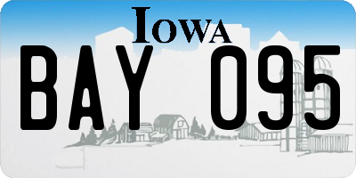 IA license plate BAY095
