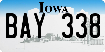 IA license plate BAY338