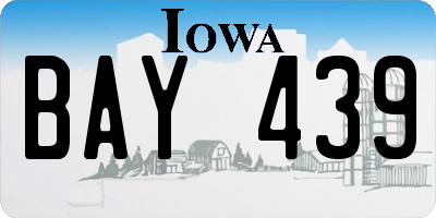IA license plate BAY439