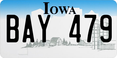 IA license plate BAY479