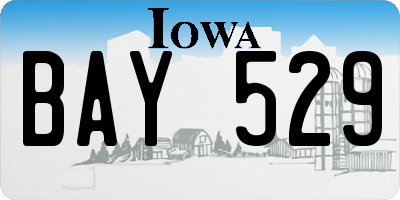 IA license plate BAY529