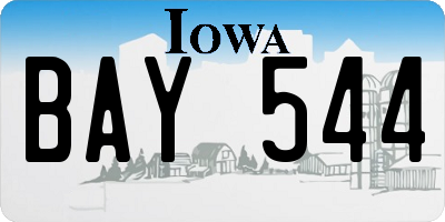 IA license plate BAY544
