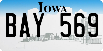 IA license plate BAY569
