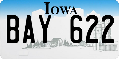 IA license plate BAY622