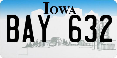 IA license plate BAY632