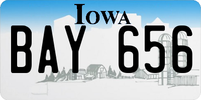 IA license plate BAY656