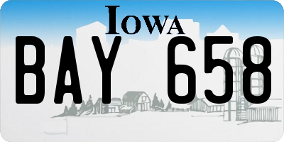 IA license plate BAY658
