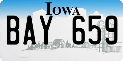 IA license plate BAY659