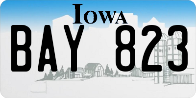 IA license plate BAY823