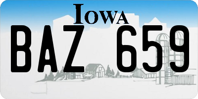 IA license plate BAZ659