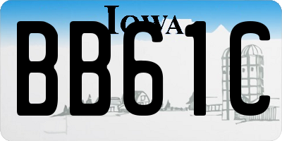 IA license plate BB61C