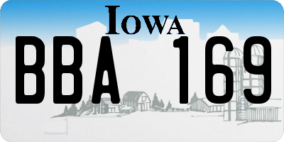 IA license plate BBA169