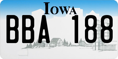 IA license plate BBA188