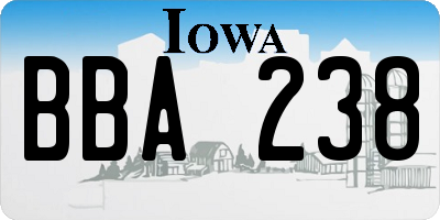 IA license plate BBA238