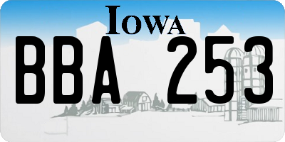 IA license plate BBA253