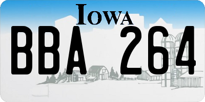 IA license plate BBA264