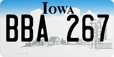 IA license plate BBA267