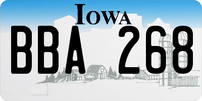 IA license plate BBA268