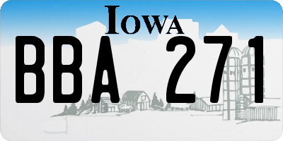 IA license plate BBA271