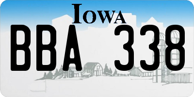 IA license plate BBA338