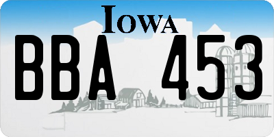 IA license plate BBA453
