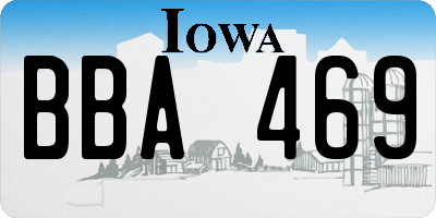 IA license plate BBA469