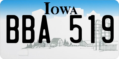 IA license plate BBA519