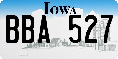 IA license plate BBA527