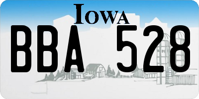 IA license plate BBA528