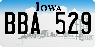 IA license plate BBA529
