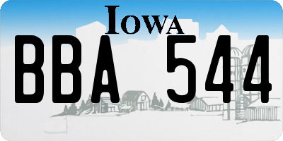 IA license plate BBA544