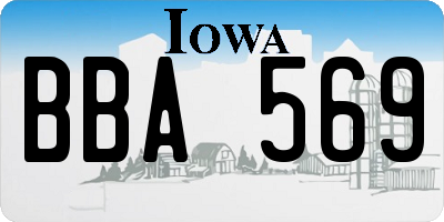 IA license plate BBA569