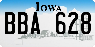 IA license plate BBA628