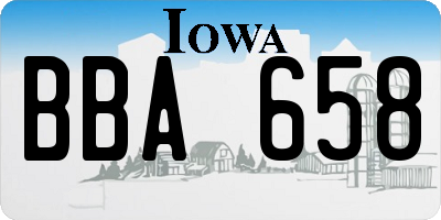 IA license plate BBA658