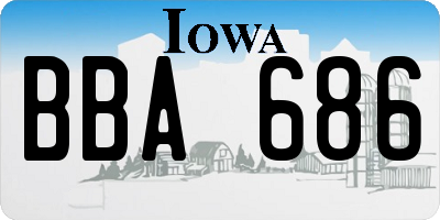 IA license plate BBA686