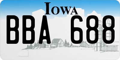 IA license plate BBA688