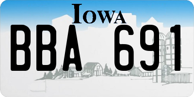 IA license plate BBA691