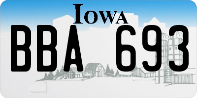 IA license plate BBA693