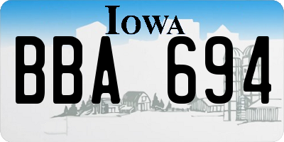 IA license plate BBA694