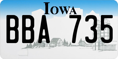 IA license plate BBA735