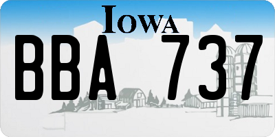 IA license plate BBA737