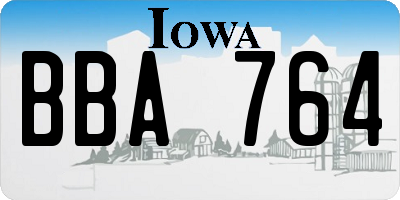 IA license plate BBA764